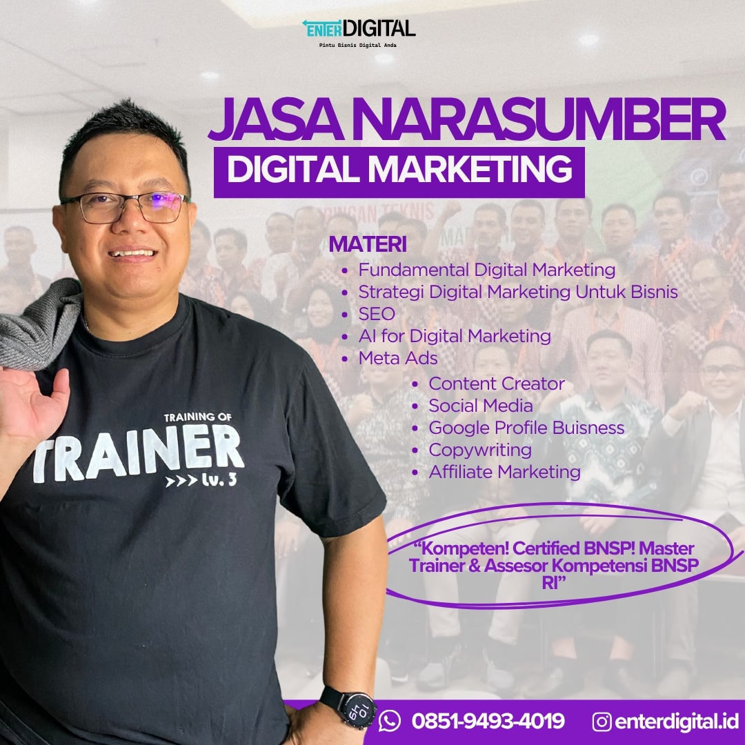MENTOR AHLI! HUB : 0851-9493-4019, Rekomendasi Pembicara Digital Marketing Indonesia Purworejo