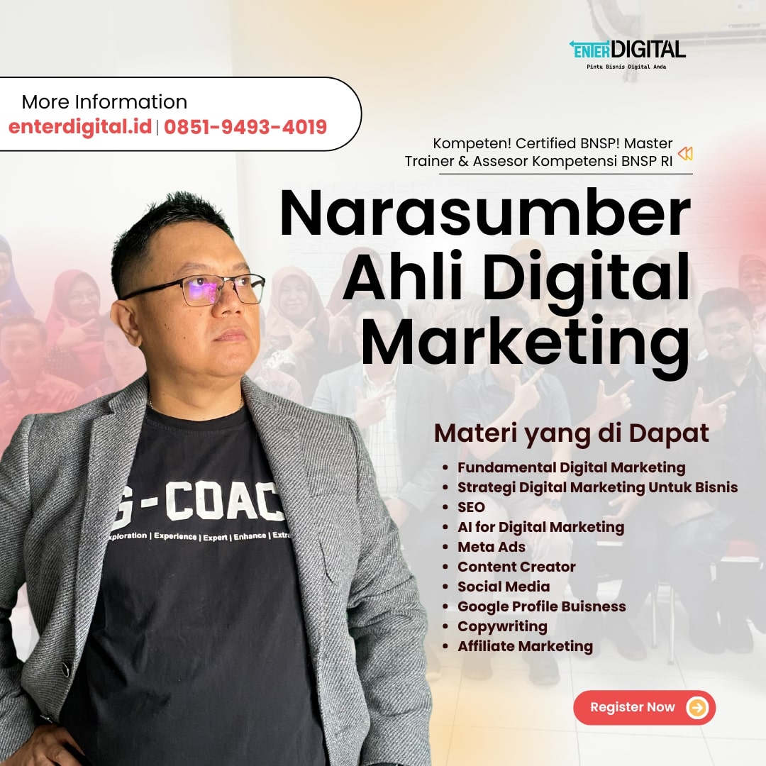 MATERI UPDATE! HUB : 0851-9493-4019, Narasumber Webinar Digital Marketing Sukoharjo