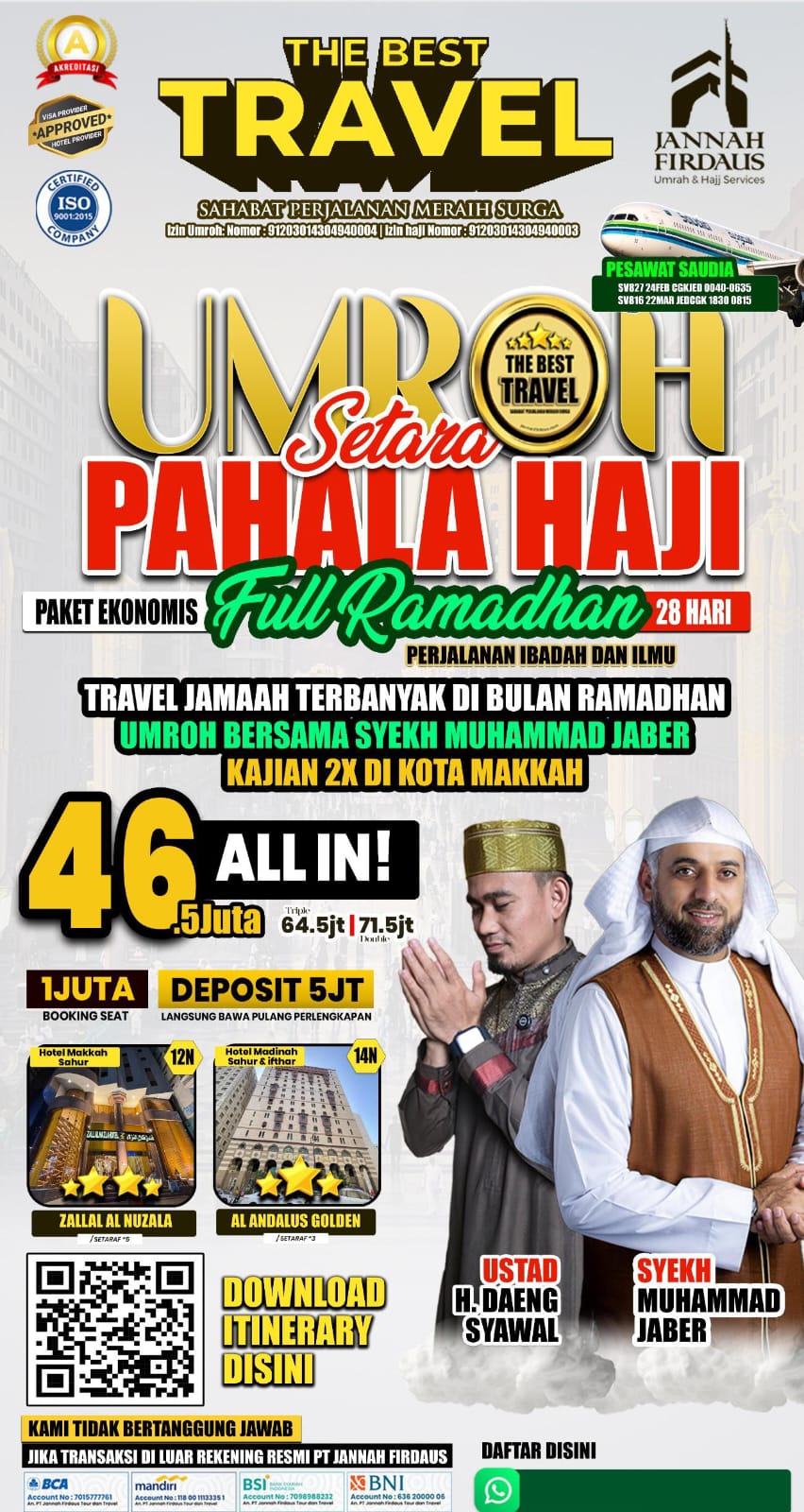 HEMAT! TELP. 0811-8134-882, Paket Umroh Double Kendari, Jannah Firdaus
