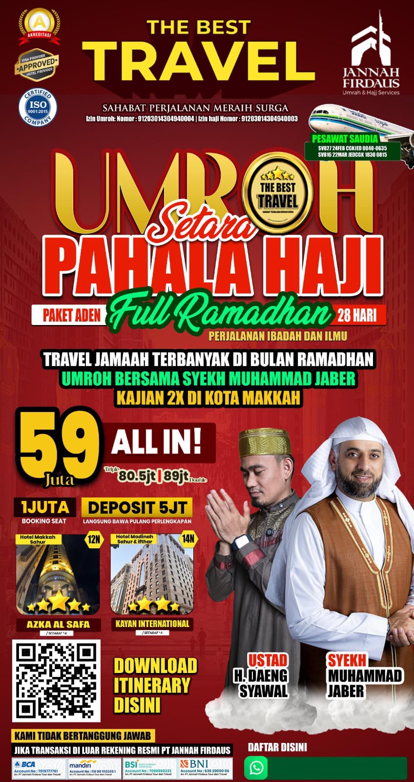 EXCLUSIVE! WA: 0811-8134-882, Paket Umroh Double Gresik, Jannah Firdaus
