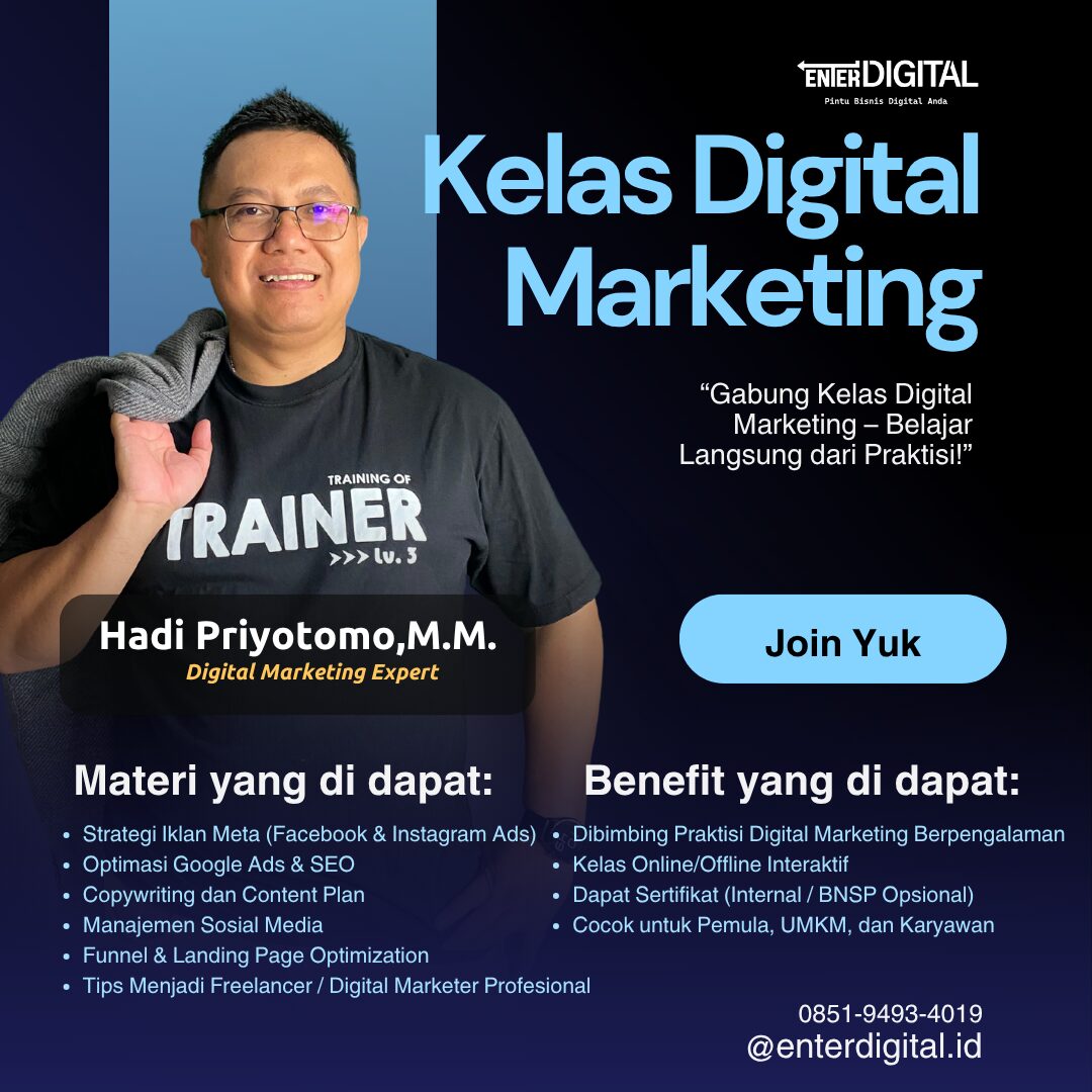 DIJAMIN! WA 0851-9493-4019 , Pelatihan Kerja Digital Marketing Batang Hari