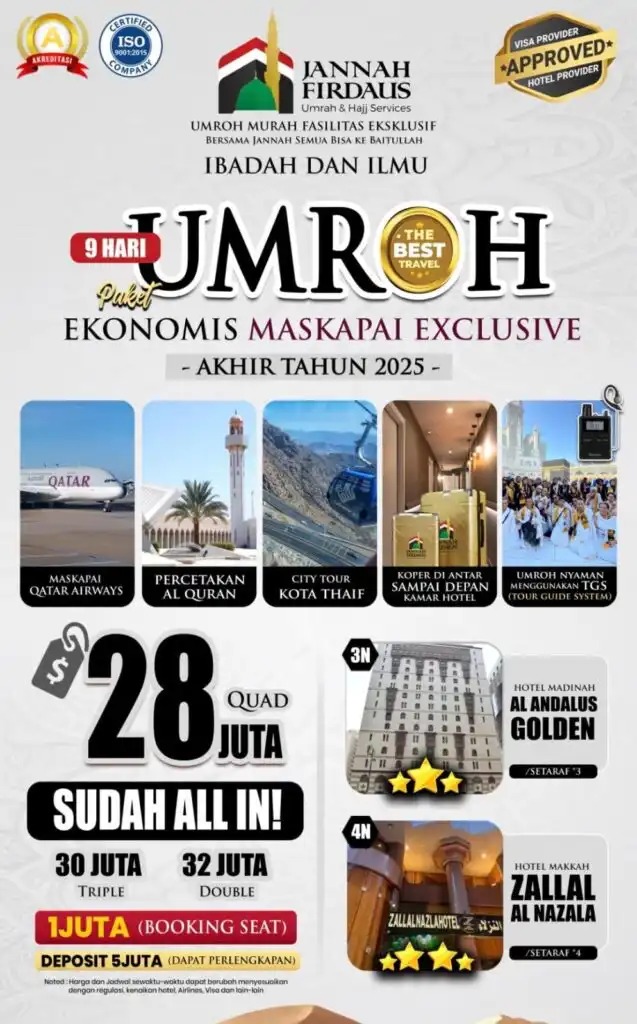 AMANAH! WA: 0811-8134-882, Paket Umroh Double Ternate, Jannah Firdaus