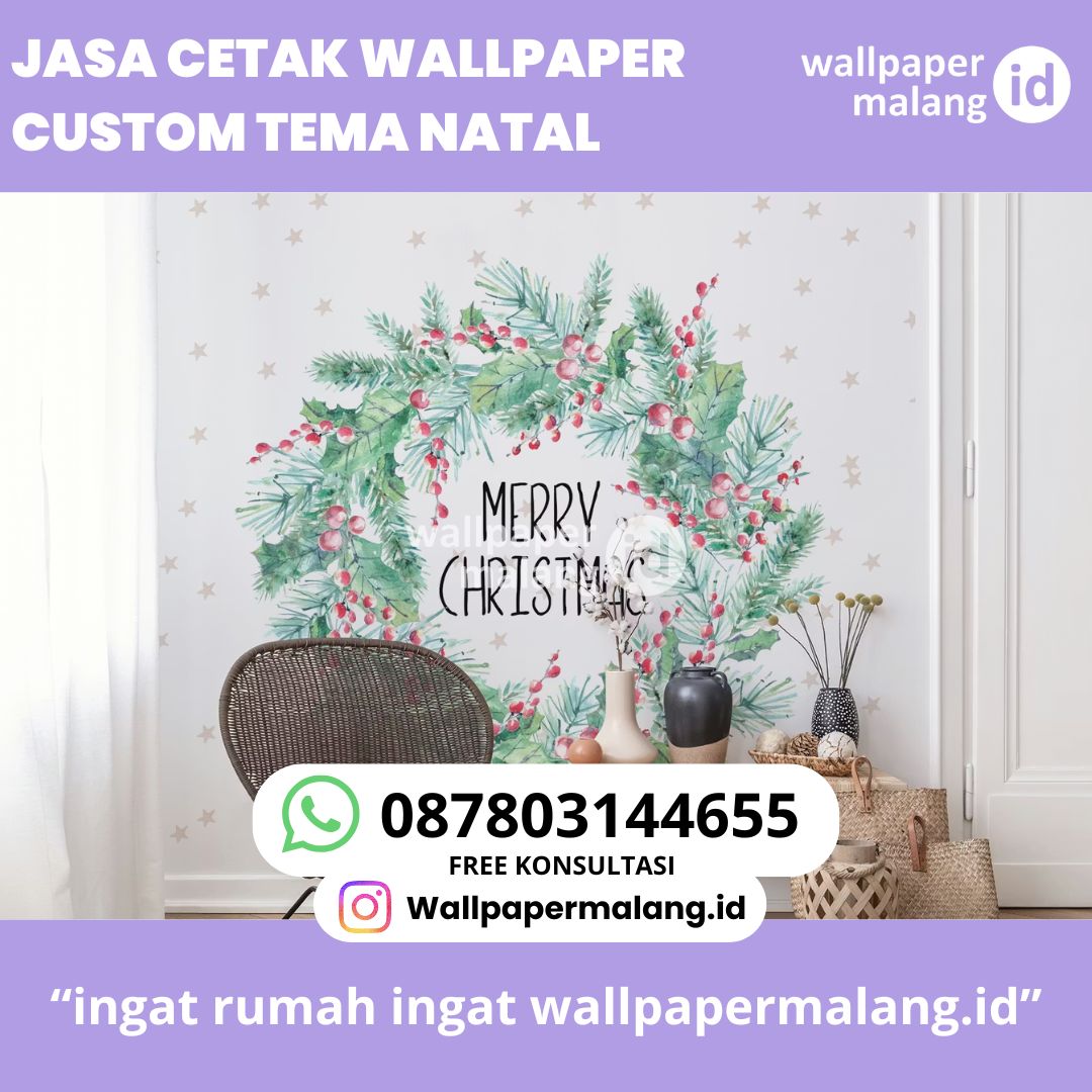 JASA CETAK WALLPAPER CUSTOM TEMA NATAL