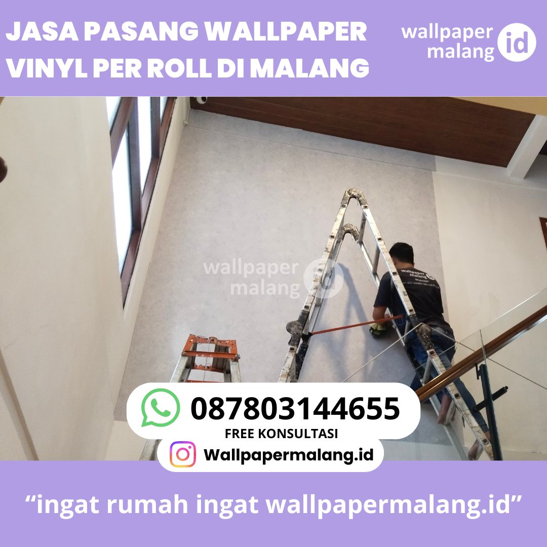 JASA PASANG WALLPAPER VINYL PER ROLL DI MALANG