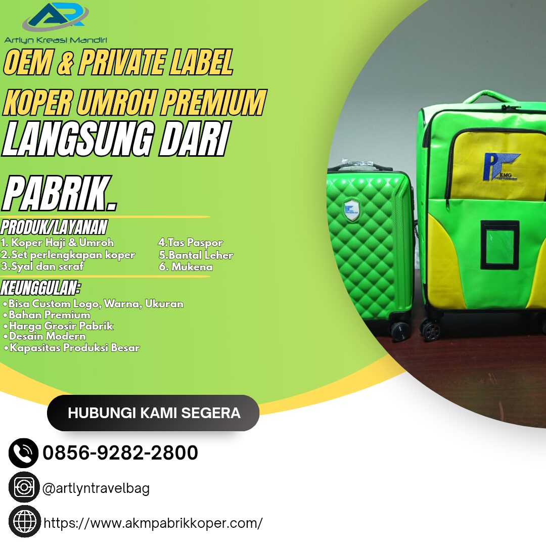 TERPERCAYA! WA: 0856-9282-2800, Grosir Perlengkapan Koper Langsung Pabrik NTB, AKM