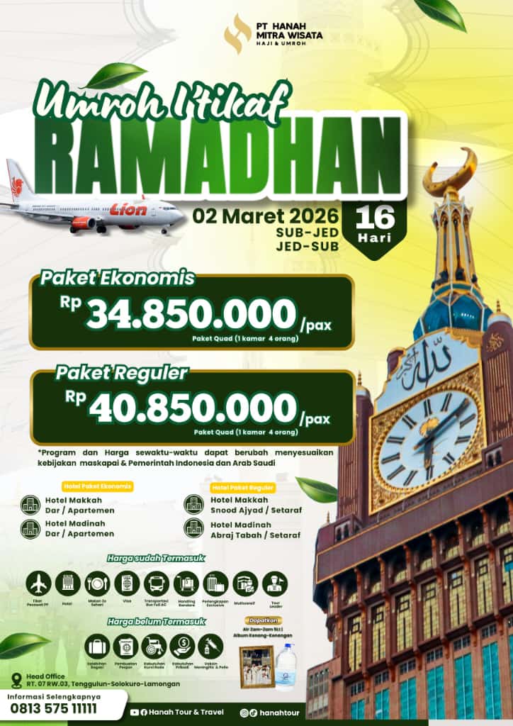 Jasa Travel Umroh Amanah Solokuro Lamongan