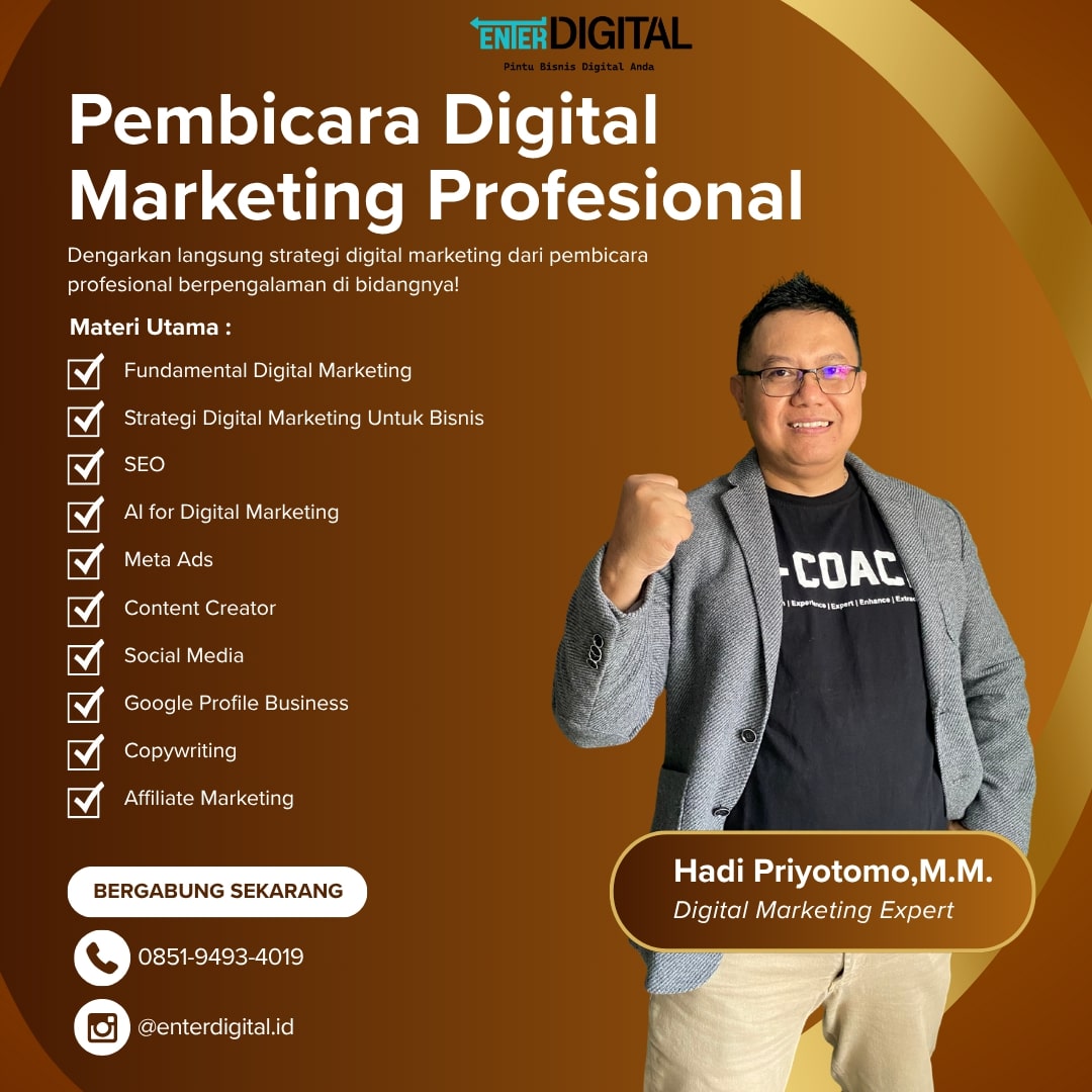 TERBAIK! HUB : 0851-9493-4019, Peran Narasumber Dalam Pelatihan Digital Marketing Kulon Progo