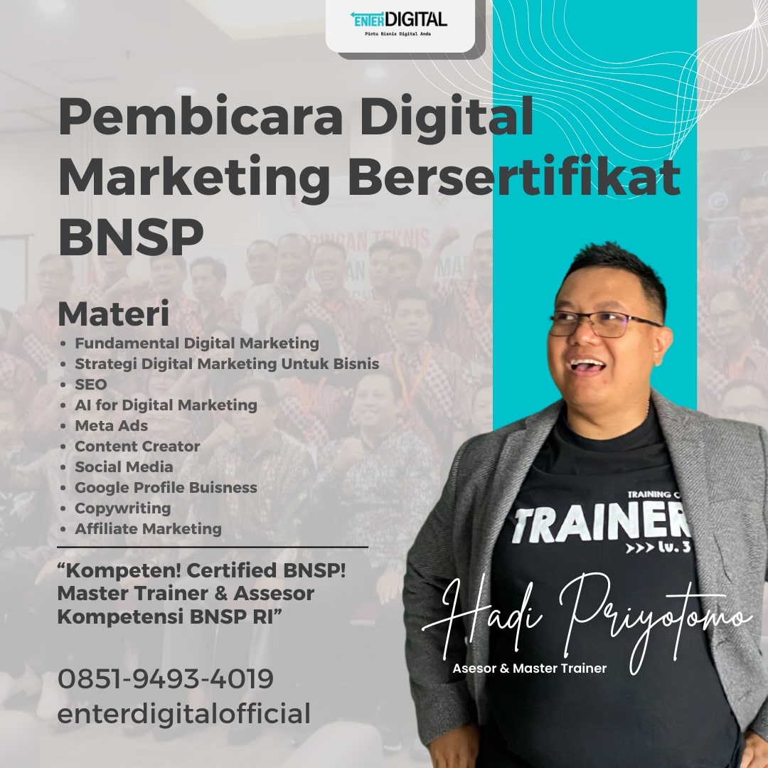 INSPIRATIF! HUB : 0851-9493-4019, Biaya Narasumber Pelatihan Digital Marketing Jakarta Pusat