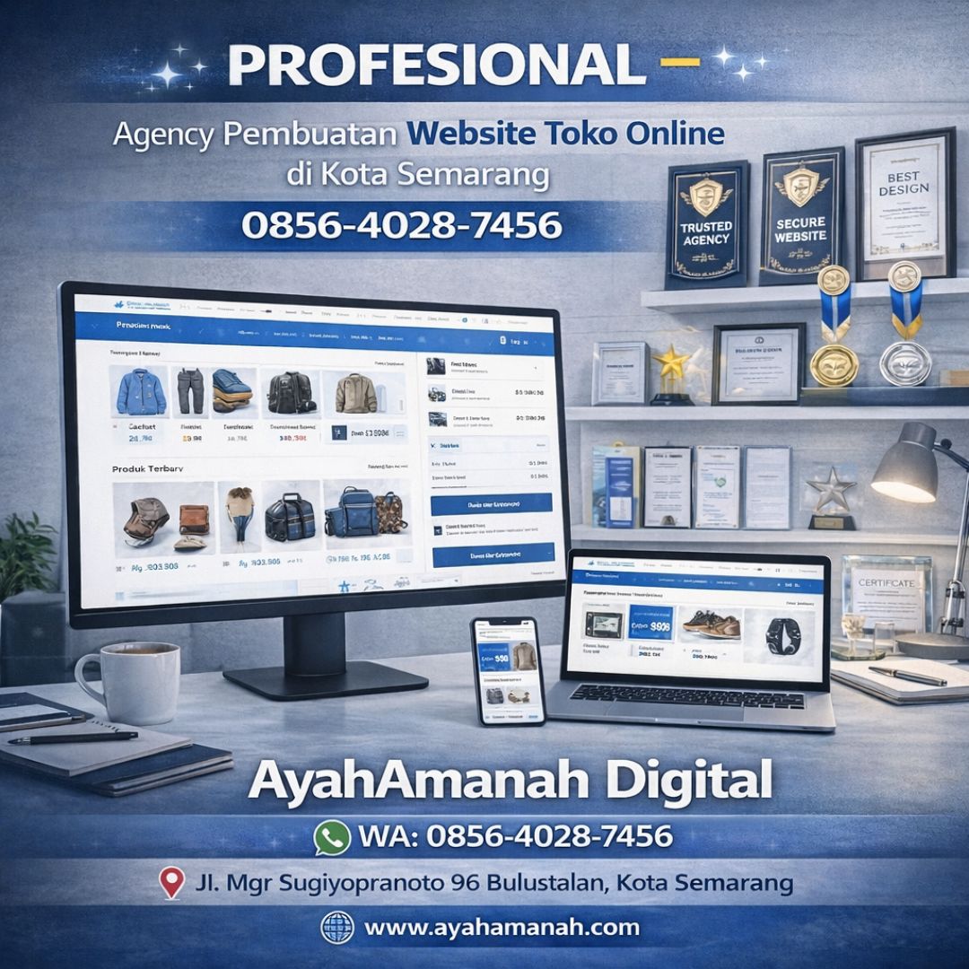 PROFESIONAL —0856-4028-7456 Agency Pembuatan Website Toko Online di Kota Semarang AyahAmanah Digital