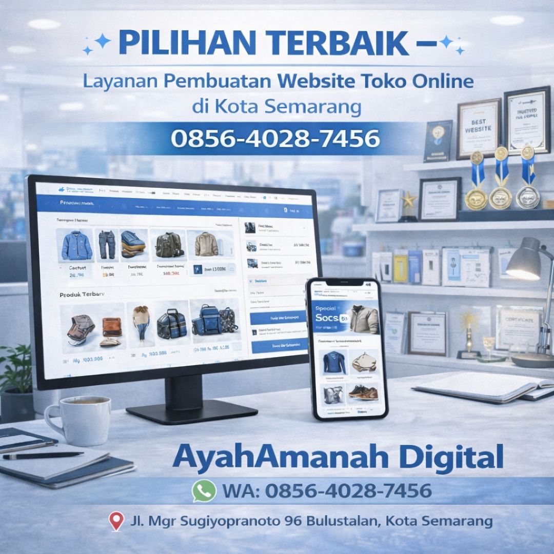 PILIHAN TERBAIK —0856-4028-7456 Layanan Pembuatan Website Toko Online di Kota Semarang AyahAmanah Digital