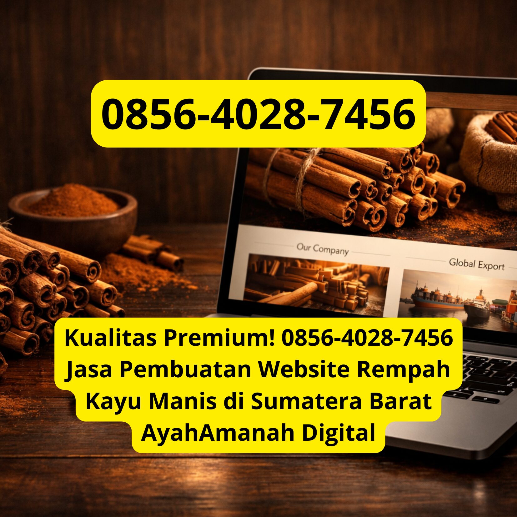 Kualitas Premium! 0856-4028-7456 Jasa Pembuatan Website Rempah Kayu Manis di Sumatera Barat AyahAmanah Digital