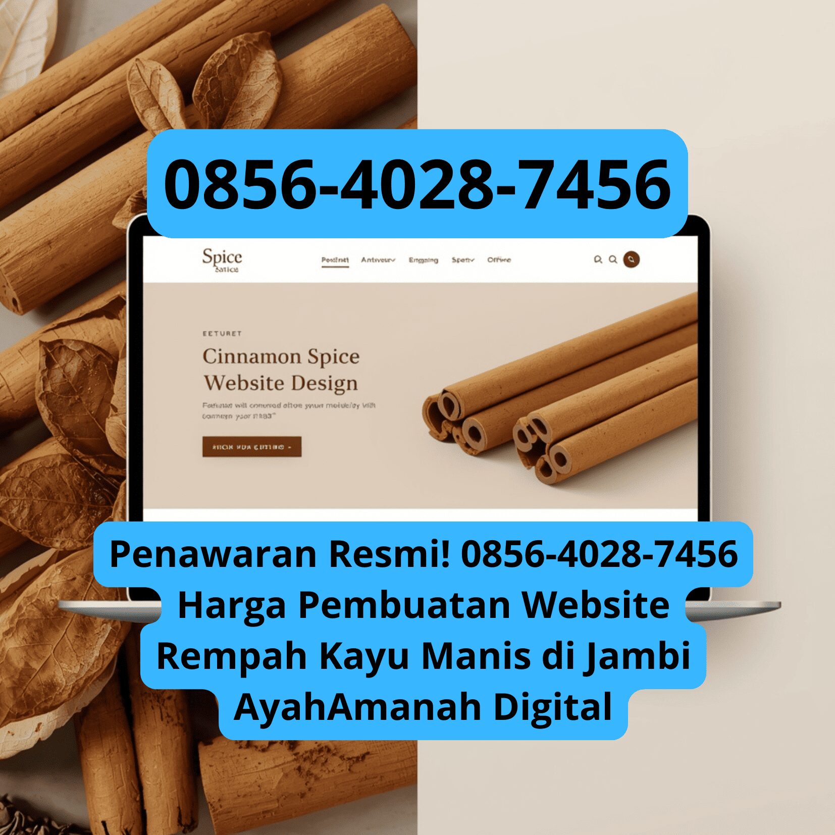 Penawaran Resmi! 0856-4028-7456 Harga Pembuatan Website Rempah Kayu Manis di Jambi AyahAmanah Digital