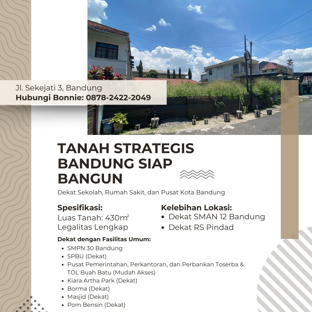 SHM! TELP. 0878-2422-2049, Jual Tanah Humus Terdekat Akses Tol Buah Batu Bandung