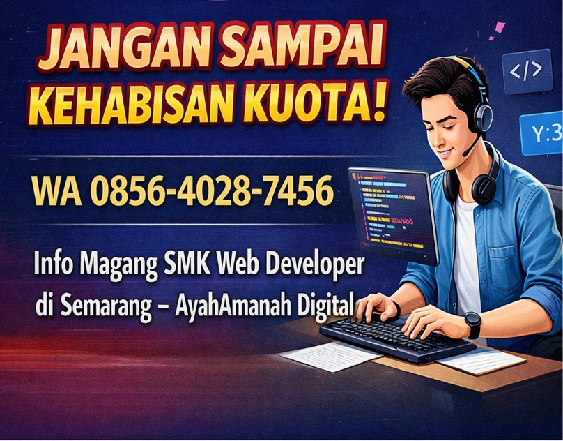 JANGAN SAMPAI KEHABISAN KUOTA! WA 0856-4028-7456 | Info Magang SMK Web Developer di Semarang – AyahAmanah Digital
