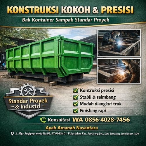 KONSTRUKSI KOKOH & PRESISI | WA 0856-4028-7456 | Jual Bak Kontainer Sampah di Semarang Kendal – Ayah Amanah Nusantara