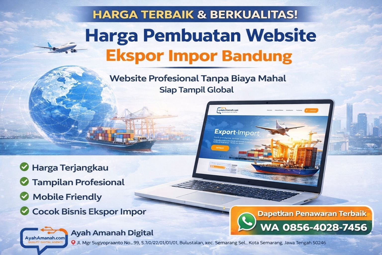 HARGA TERBAIK & BERKUALITAS! WA 0856-4028-7456 | Harga Pembuatan Website Ekspor Impor di Bandung – Ayah Amanah Digital