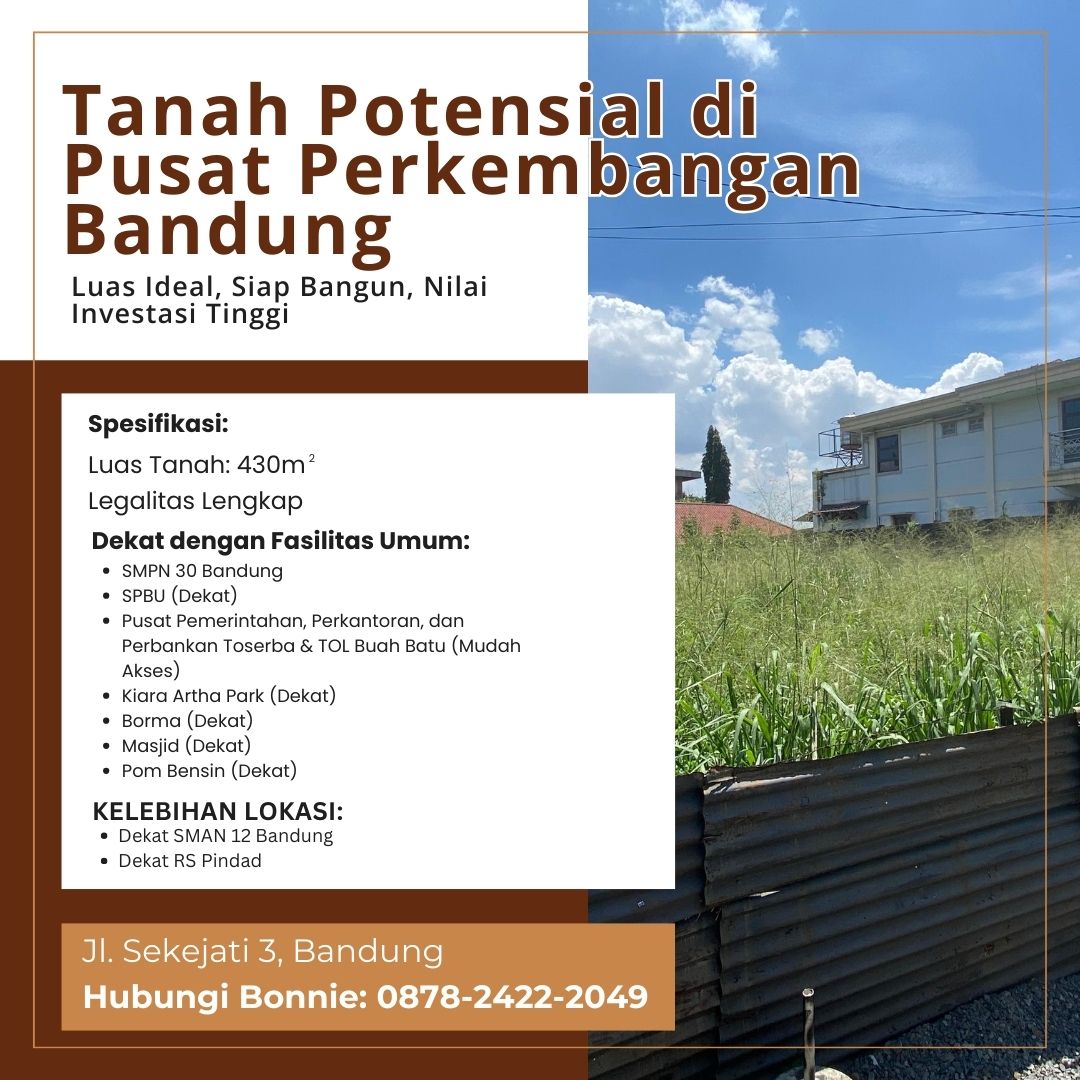 STRATEGIS! TELP. 0878-2422-2049, Jual Tanah Humus Terdekat RSIA Bandung