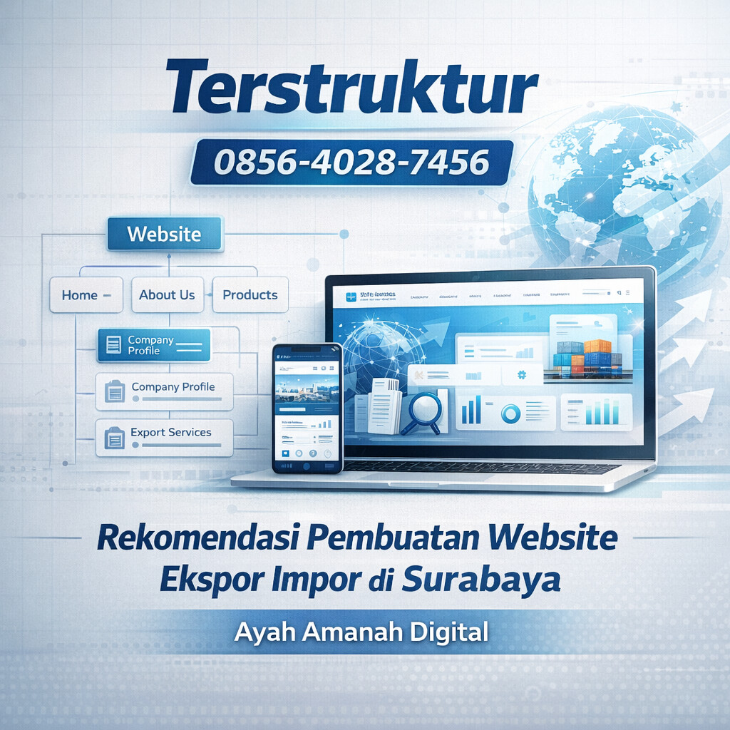 Terstruktur | 0856-4028-7456 | Rekomendasi Pembuatan Website Ekspor Impor di Surabaya – Ayah Amanah Digital