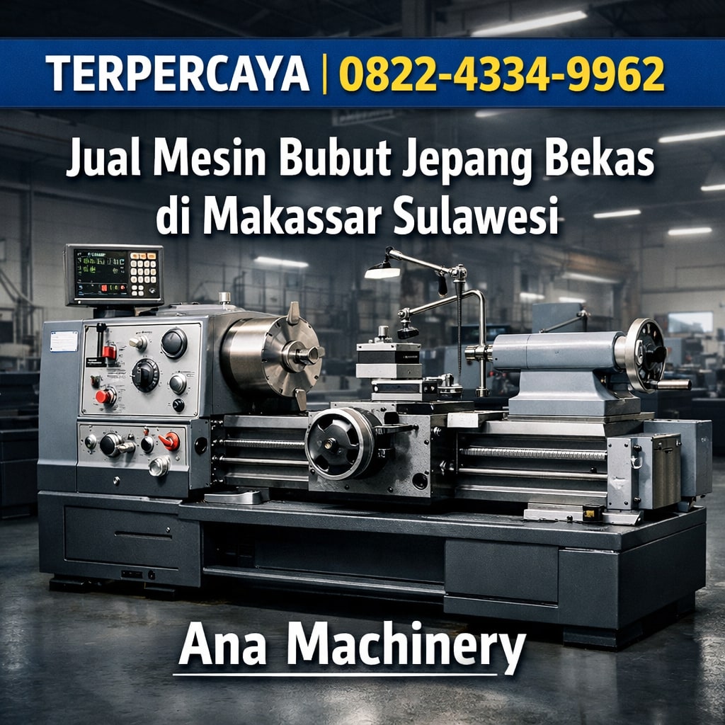 TERPERCAYA | 0822-4334-9962 Jual Mesin Bubut Jepang Bekas di Makassar Sulawesi Ana Machinery
