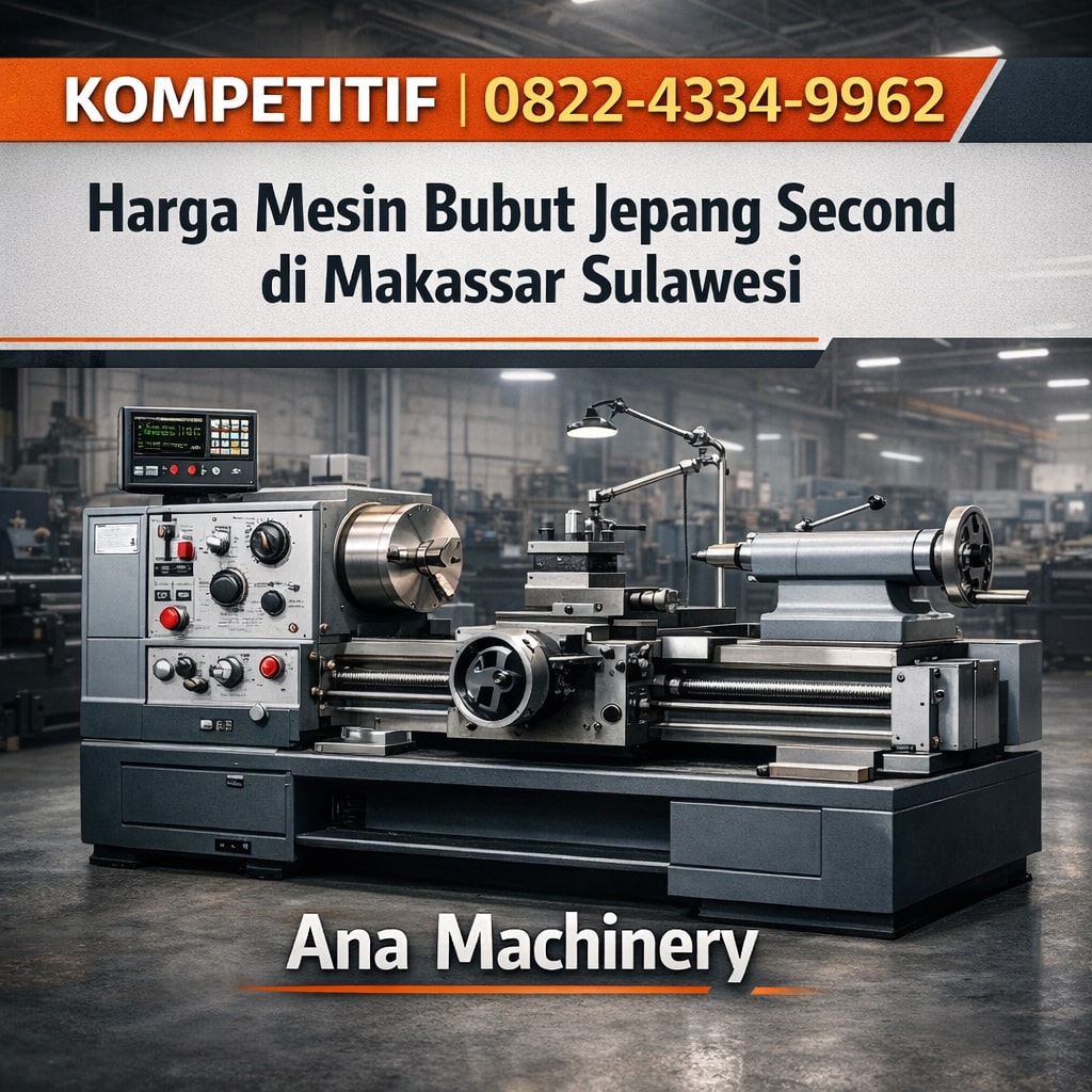 KOMPETITIF | 0822-4334-9962 Harga Mesin Bubut Jepang Second di Makassar Sulawesi Ana Machinery