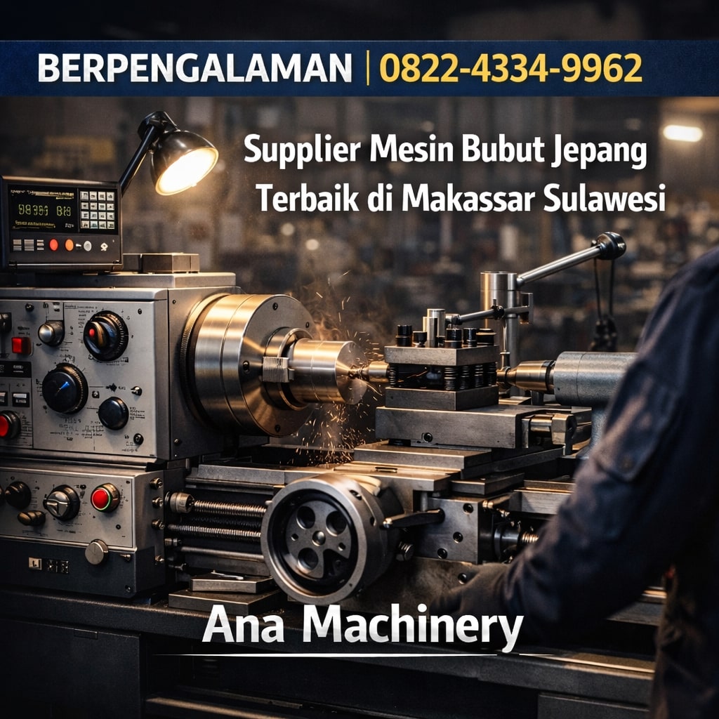 BERPENGALAMAN | 0822-4334-9962 Supplier Mesin Bubut Jepang Terbaik di Makassar Sulawesi Ana Machinery