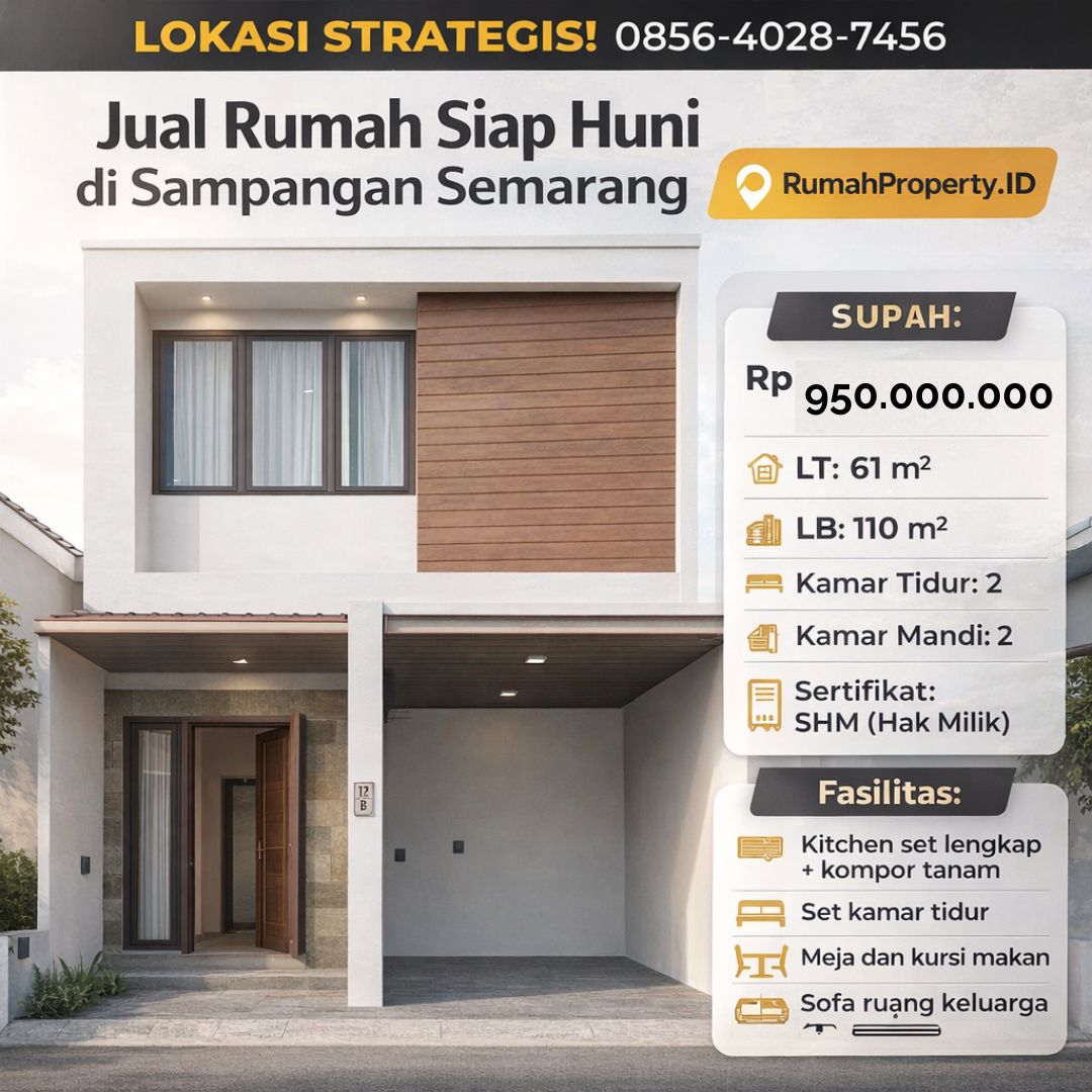 LOKASI STRATEGIS! 0856-4028-7456 Jual Rumah Siap Huni di Sampangan Semarang – RumahProperty.ID