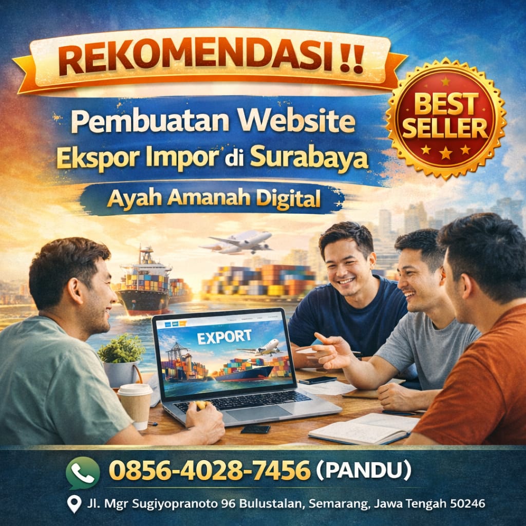 REKOMENDASI 2026 0856-4028-7456 Pembuatan Website Ekspor Impor di Surabaya – Ayah Amanah Digital
