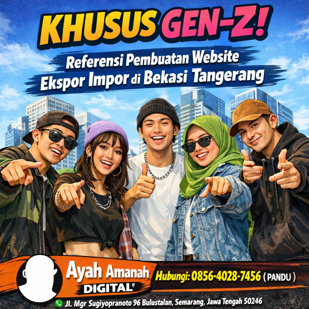 KHUSUS GEN–Z 0856-4028-7456 Referensi Pembuatan Website Ekspor Impor di Bekasi Tangerang – Ayah Amanah Digital