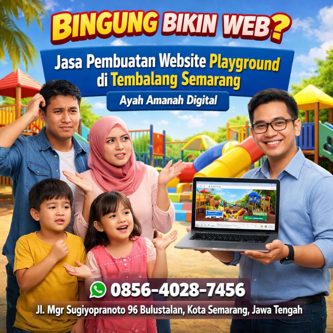 BINGUNG BIKIN WEB? 0856-4028-7456 Jasa Pembuatan Website Playground di Tembalang Semarang – Ayah Amanah Digital