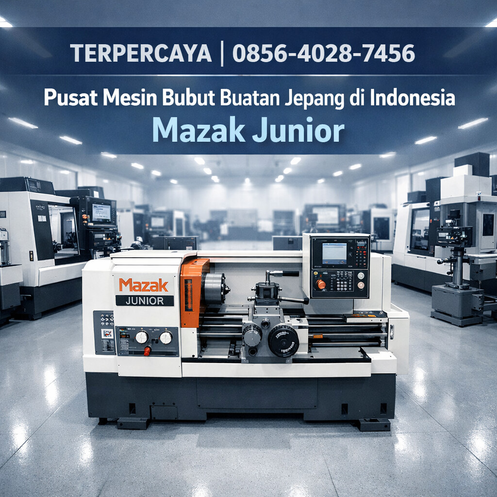 TERPERCAYA | 0856-4028-7456 Pusat Mesin Bubut Buatan Jepang di Indonesia Mazak Junior