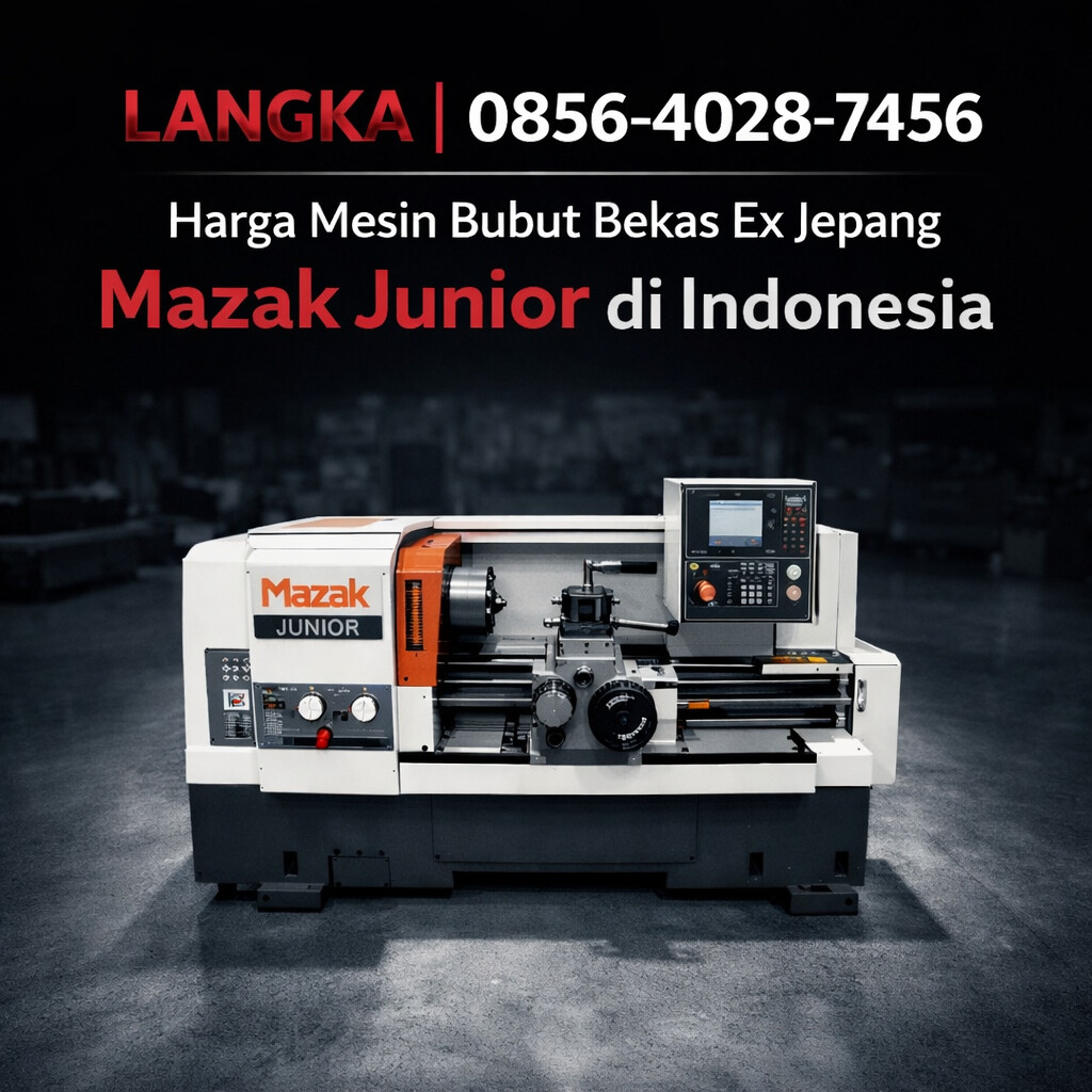 LANGKA | 0856-4028-7456 Harga Mesin Bubut Bekas Ex Jepang Mazak Junior di Indonesia