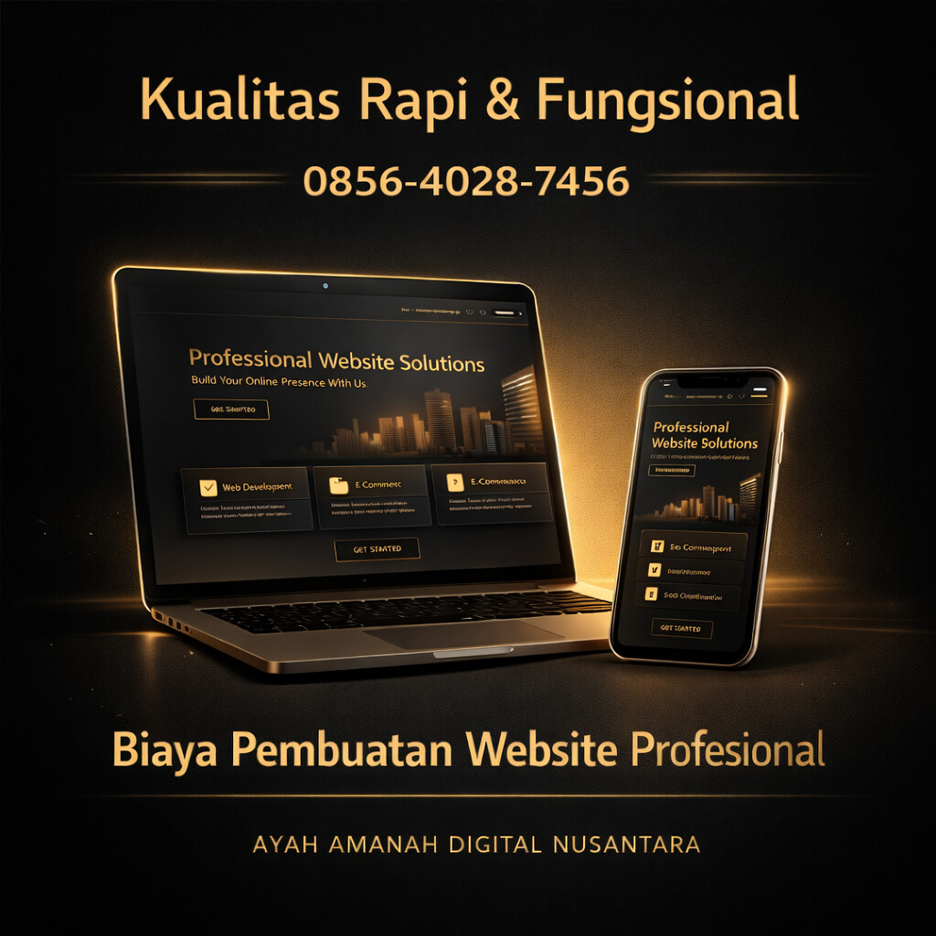Kualitas Rapi & Fungsional | 0856-4028-7456 | Biaya Pembuatan Website Profesional Ayah Amanah Digital Nusantara