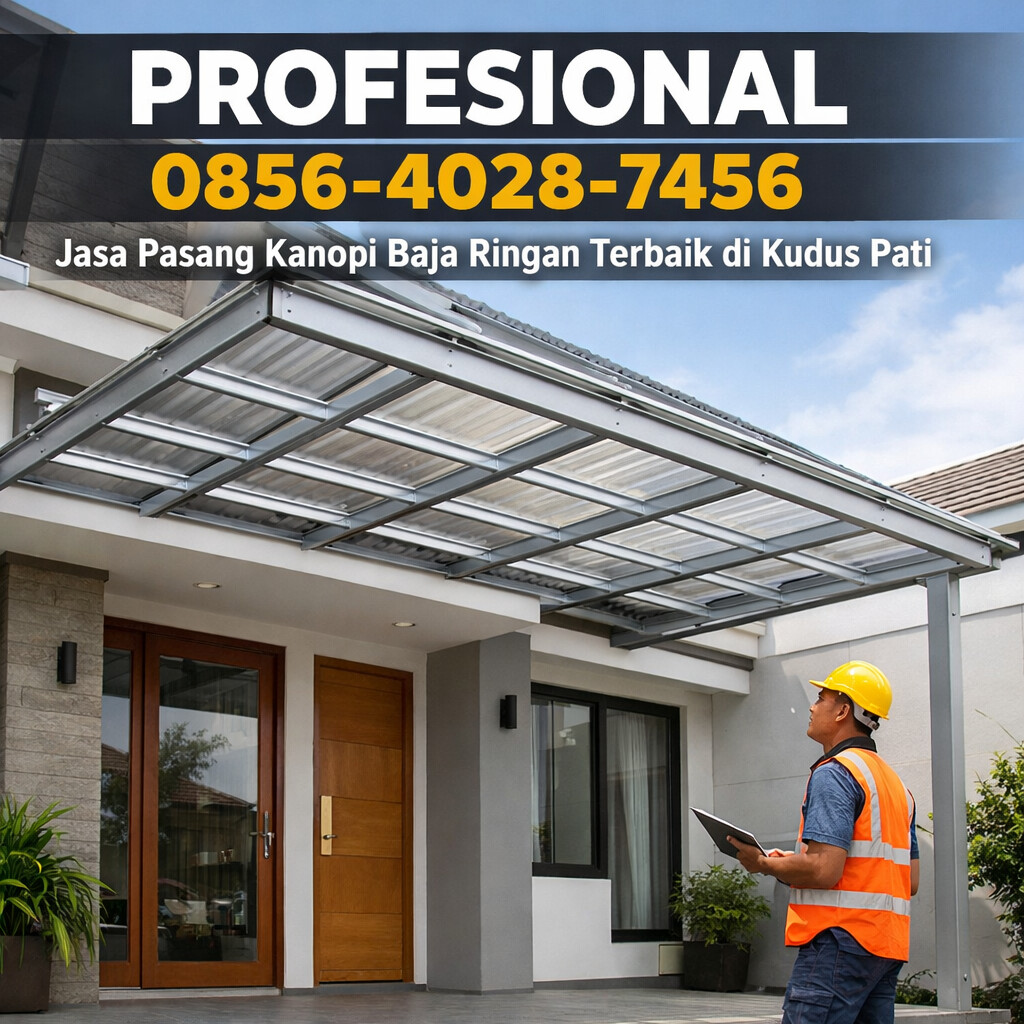 PROFESIONAL 0856-4028-7456 Jasa Pasang Kanopi Baja Ringan Terbaik di Kudus Pati