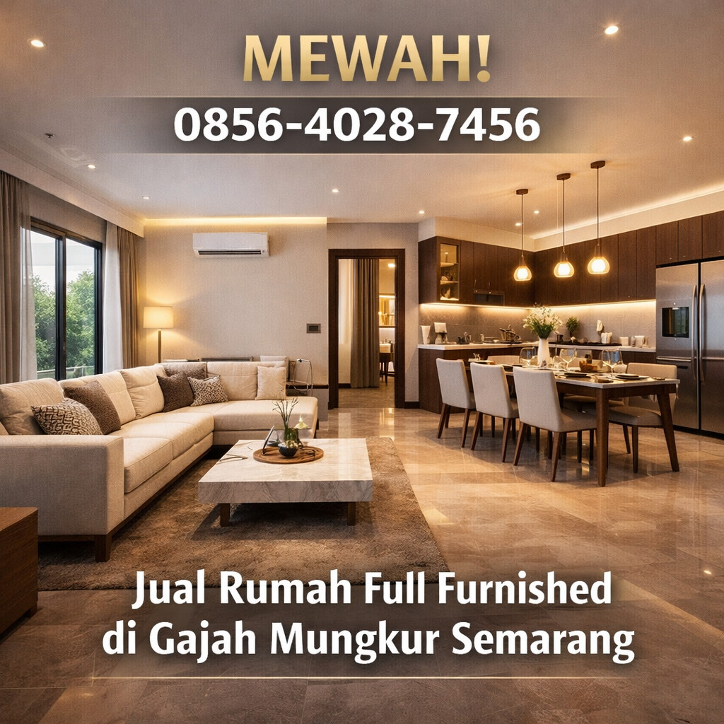 MEWAH! 0856-4028-7456 Jual Rumah Full Furnished di Gajah Mungkur Semarang – RumahProperty.ID
