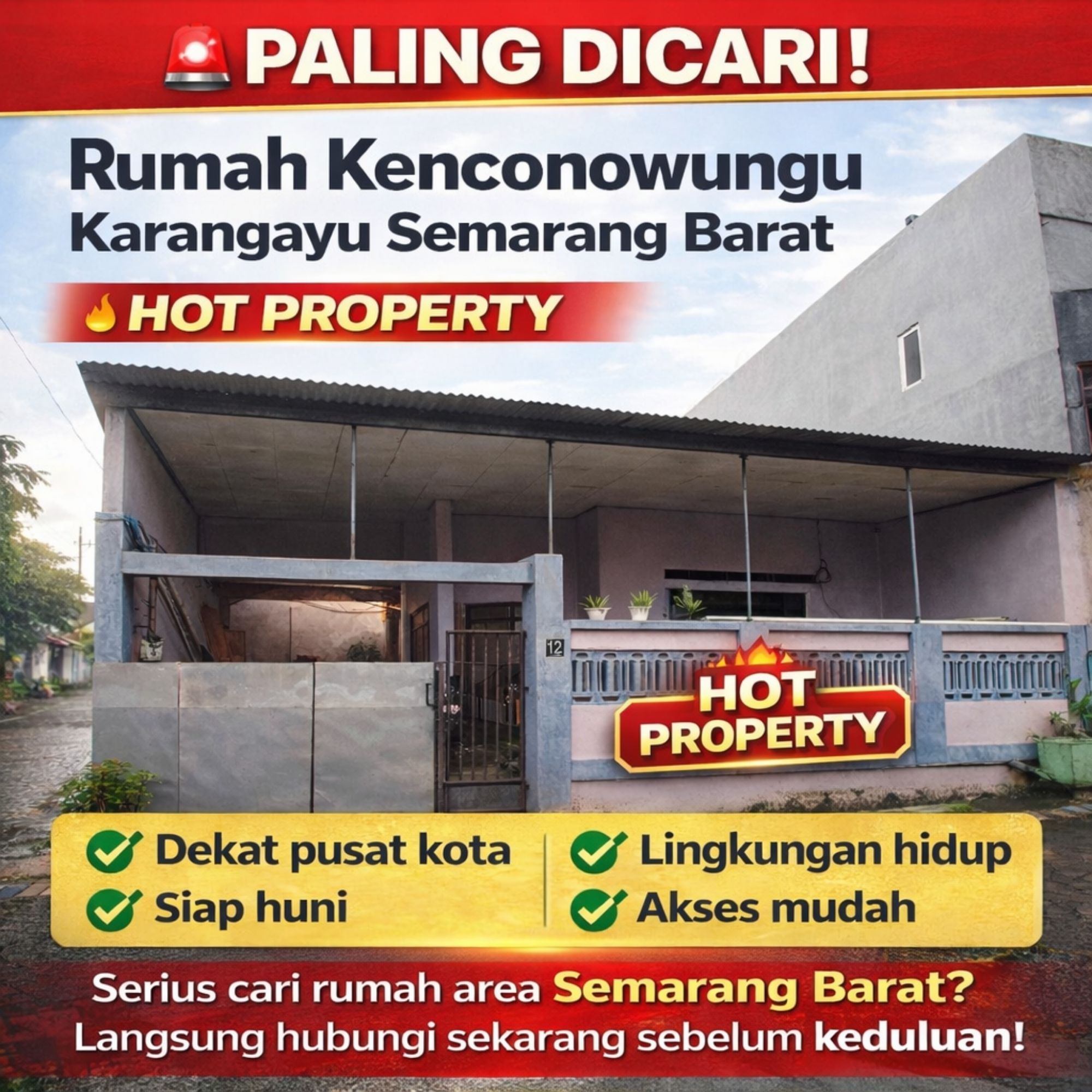PALING DICARI! WA 085640287456 – Jual Rumah di Kenconowungu Karangayu Semarang Barat RumahProperty ID