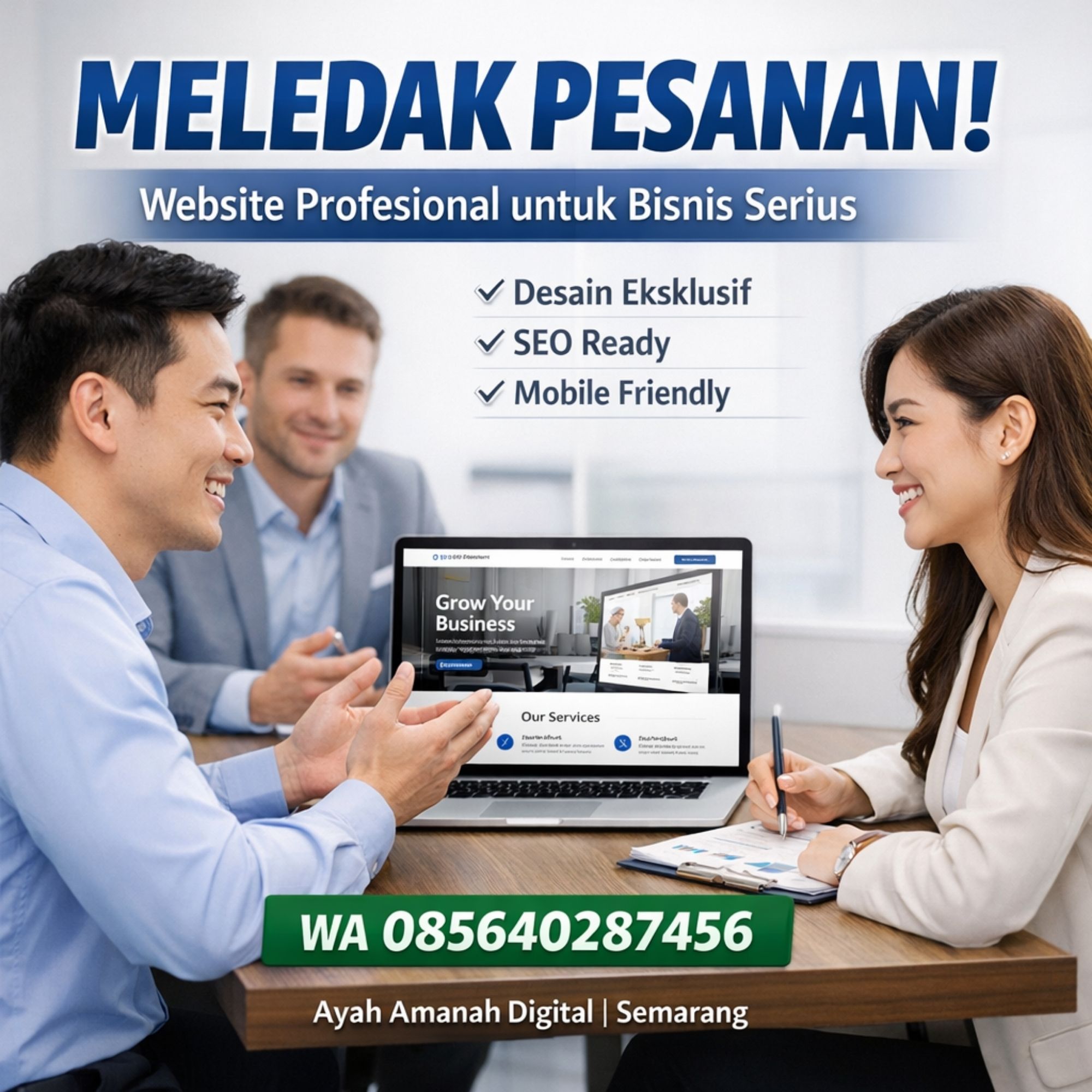 MELEDAK PESANAN! WA 085640287456 – Jasa Pembuatan Website Profesional di Semarang Ayah Amanah Digital