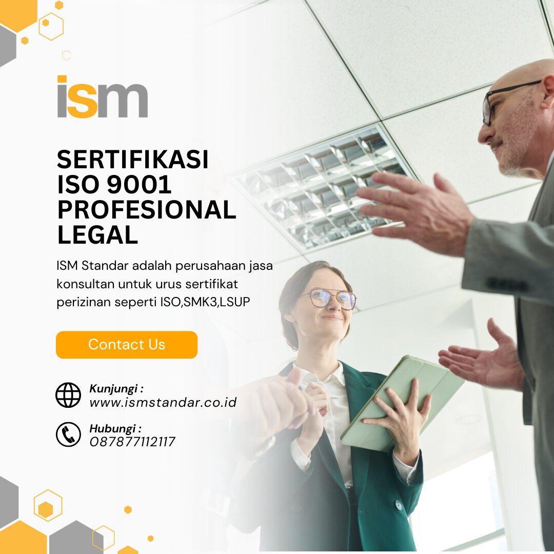 SERTIFIKASI ISO 9001 PROFESIONAL LEGAL