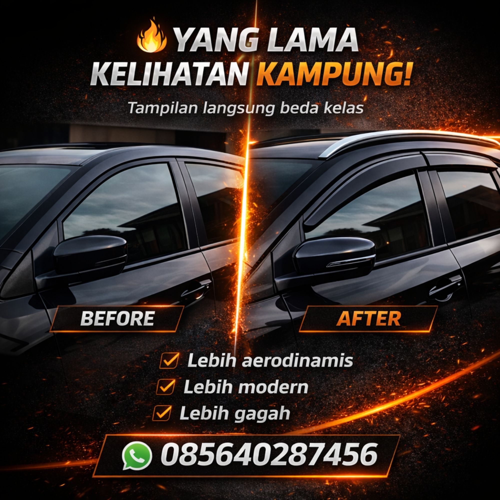 YANG LAMA KELIHATAN KAMPUNG! WA 085640287456 – Jual Wind Deflector Topi Kabin Mobil di Jakarta Bogor
