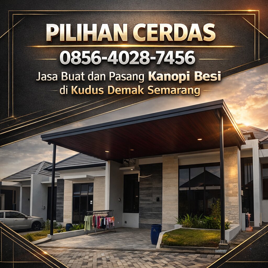 PILIHAN CERDAS 0856-4028-7456 – Jasa Buat dan Pasang Kanopi Besi di Kudus Demak Semarang