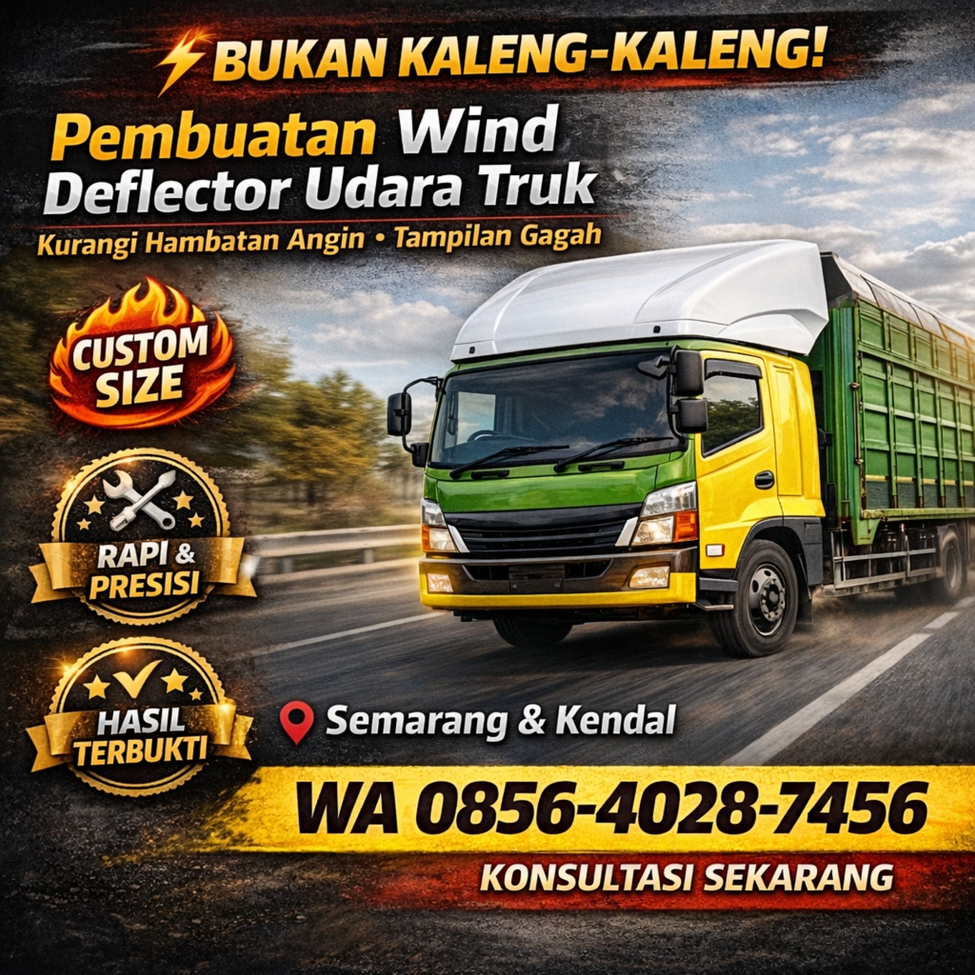 KABIN LEBIH STABIL, TARIKAN MAKIN ENAK! WA 0856-4028-7456 – Pembuatan Wind Deflector Udara Semarang & Kendal
