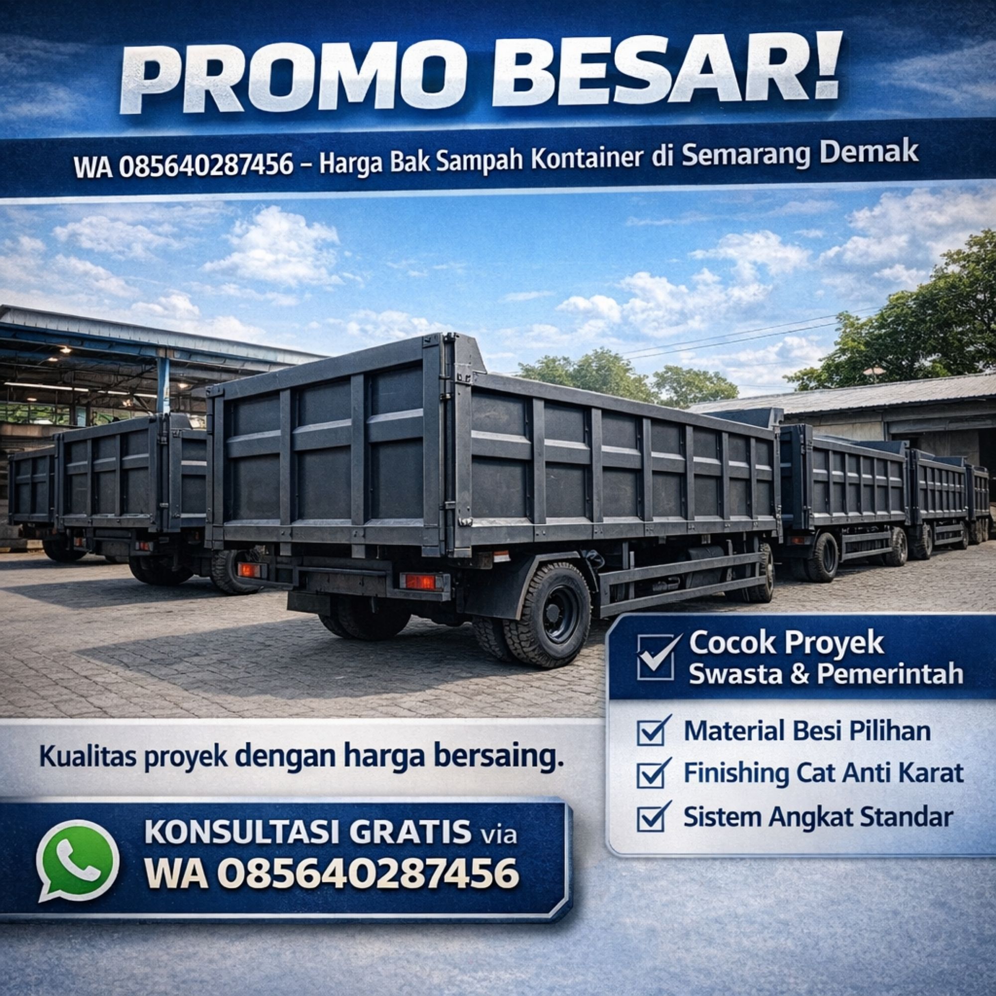 PROMO BESAR! WA 085640287456 – Harga Bak Sampah Kontainer di Semarang Demak