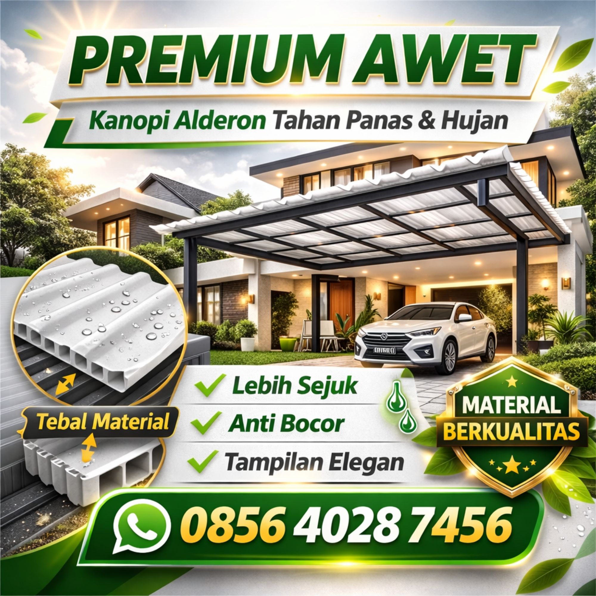 PREMIUM AWET WA 085640287456 Harga Kanopi Alderon di Semarang Kudus – Kanopi Teras
