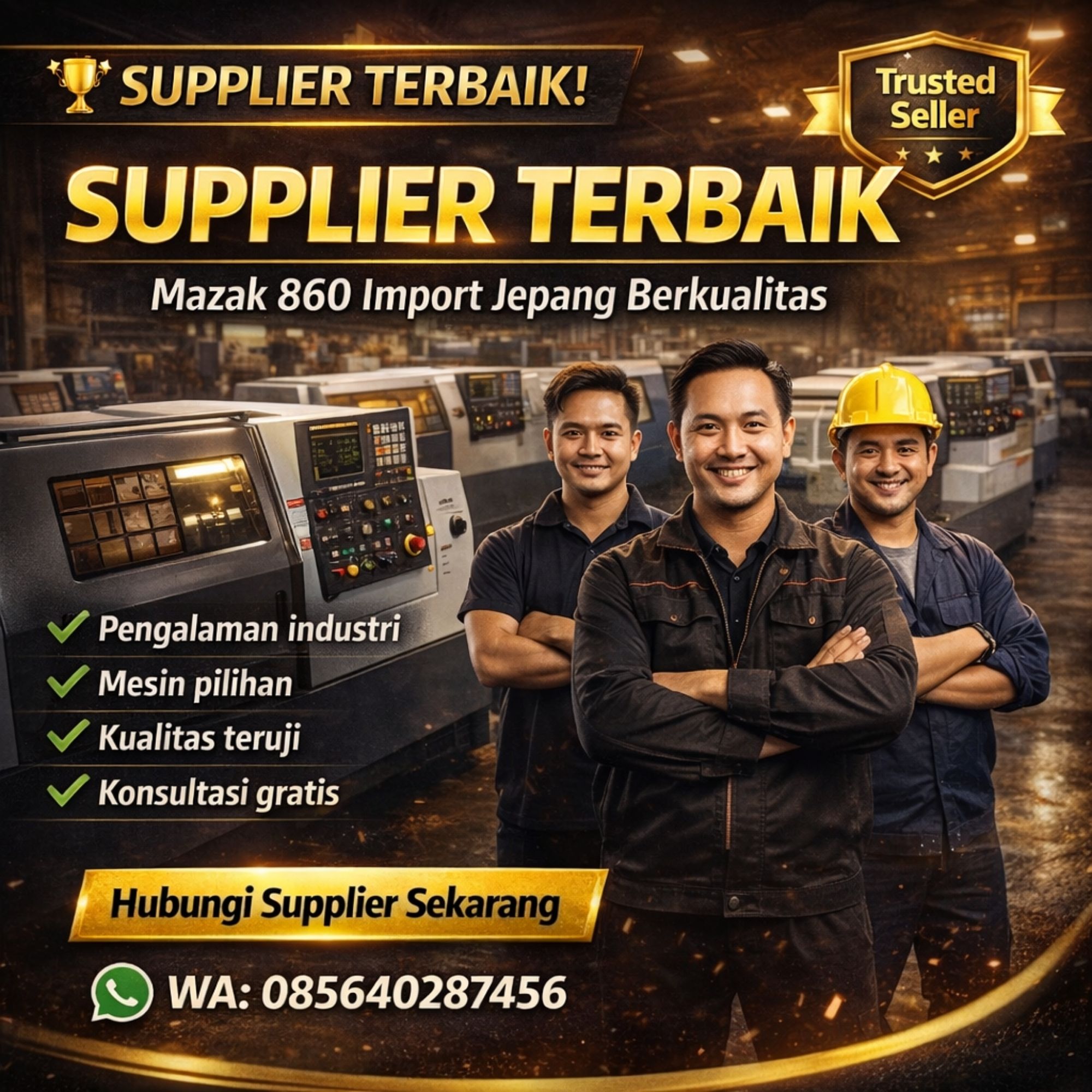 SUPPLIER TERBAIK! WA 085640287456 – Supplier Mesin Bubut Jepang Bekas Mazak 860 di Balikpapan