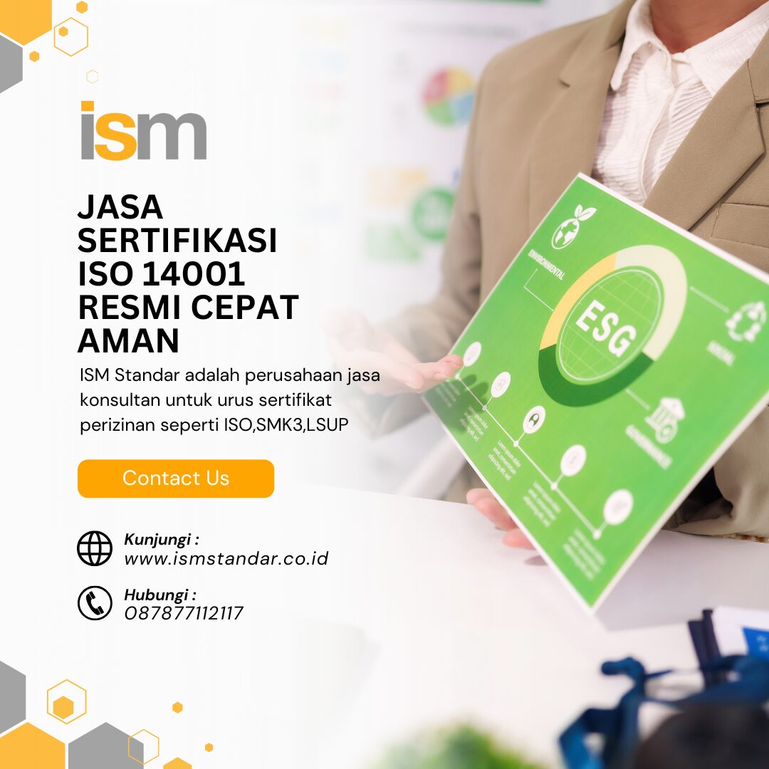 JASA SERTIFIKASI ISO 14001 RESMI CEPAT AMAN