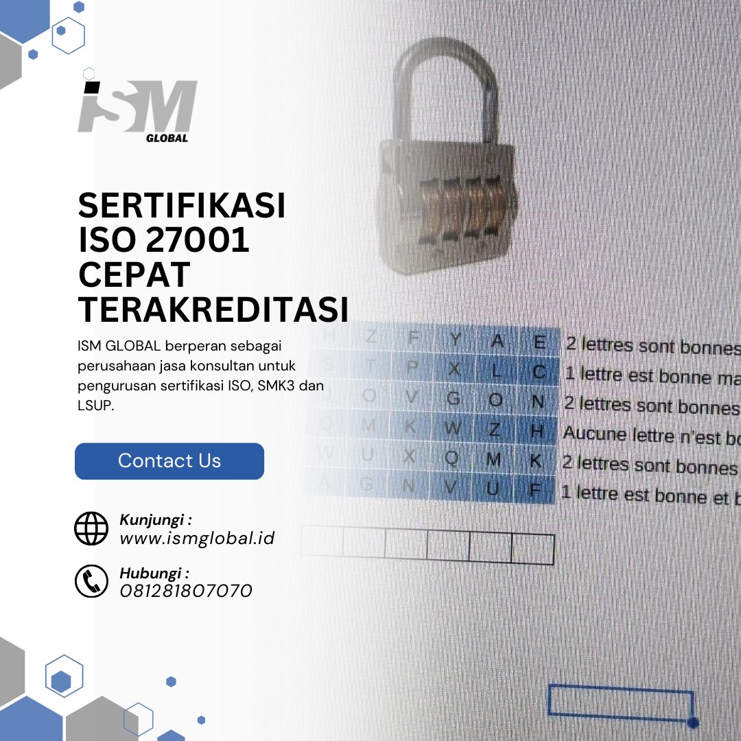 SERTIFIKASI ISO 27001 CEPAT & TERAKREDITASI