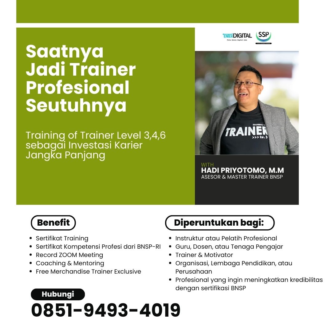 UNGGUL! HUB: 0851-9493-4019, Sertifikasi TOT K3 Sleman