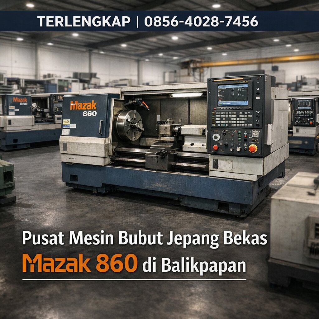 TERLENGKAP | 0856-4028-7456 – Pusat Mesin Bubut Jepang Bekas Mazak 860 di Balikpapan