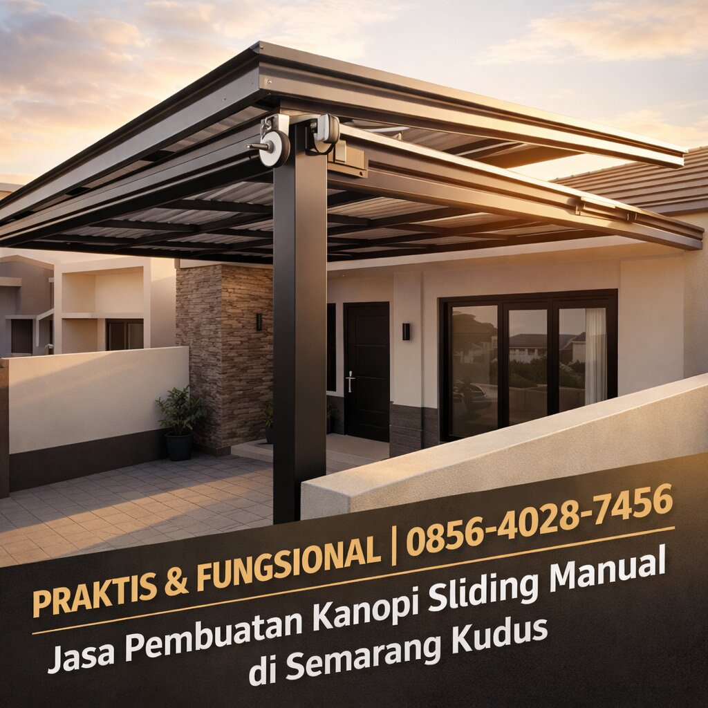 PRAKTIS & FUNGSIONAL | 0856-4028-7456 – Jasa Pembuatan Kanopi Sliding Manual di Semarang Kudus