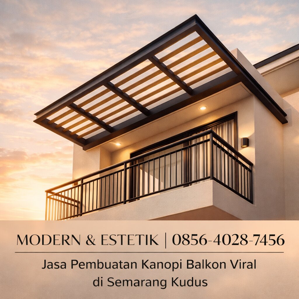 MODERN & ESTETIK | 0856-4028-7456 – Jasa Pembuatan Kanopi Balkon Viral di Semarang Kudus