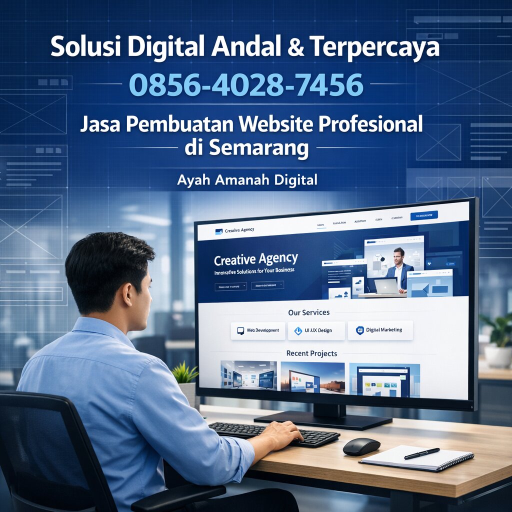 Solusi Digital Andal & Terpercaya 0856-4028-7456 – Jasa Pembuatan Website Profesional di Semarang Ayah Amanah Digital